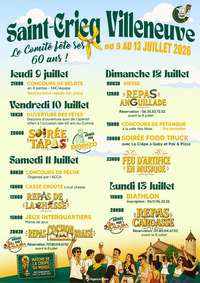 St Cricq Villeneuve - Fêtes - 9 au 13 Juillet