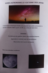 St Gein - Soirée astronomie - 4 Octobre