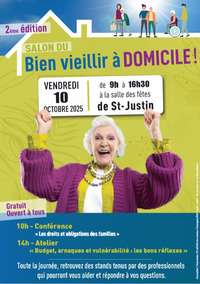 St Justin - 2ème salon du Bien vivire à domicile (Affiche) - 10 Octobre