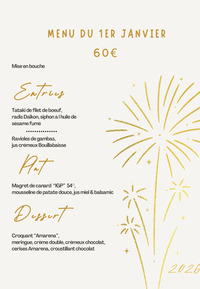 St Justin - Menu du Jour de l'An au Cadet de Gascogne - 1er Janvier