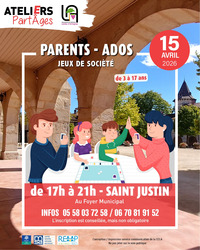 St Justin - Ateliers Part'Âges jeux de société - 15 Avril