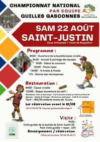 St Justin - Championnat national de quilles gasconnes - 22 Août