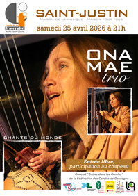 St Justin - Concert Ona Mae trio - 25 Avril