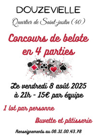 St Justin - Concours de belote - 8 Août
