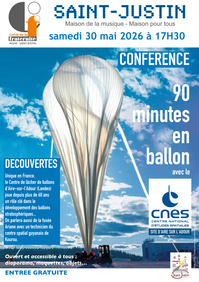 St Justin - Conférence 90 min en ballon avec le CNES - 30 Mai