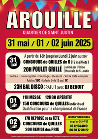 St Justin - Fêtes d'Arouille - 31 Mai au 2 Juin