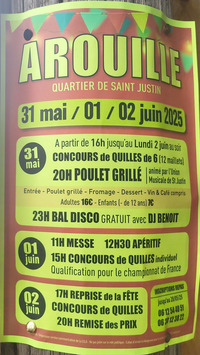 St Justin - Fêtes d'Arouille - 31 Mai au 2 Juin
