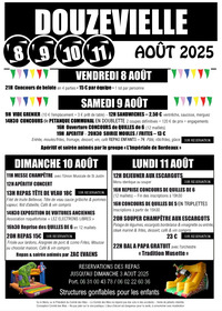 St Justin - Fêtes de Douzevielle - 8 au 11 Août