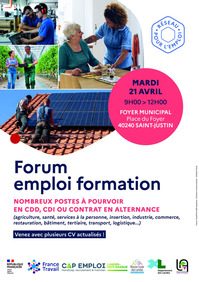 St Justin - Forum emploi formation - 21 Avril
