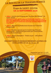 St Justin - La Route de la Transhumance - 22 Septembre