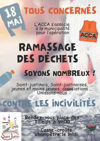 St Justin - Ramassage des déchets - 18 Mai