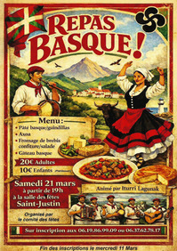 St Justin - Repas basque - 21 Mars