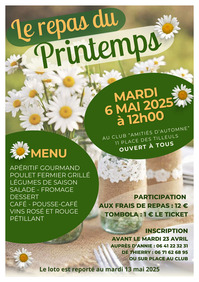 St Justin - Repas du Printemps - 6 Mai