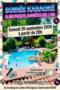 St Justin - Soirée karaoké & musique années 80 90 - 26 Septembre