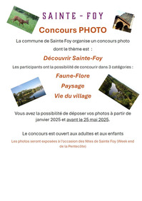 Ste Foy - Concours photos - Janvier au 25 Mai