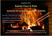 Ste Foy - Soirée four à pain - 28 Novembre