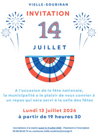 Vielle Soubiran - Repas Fête Nationale - 13 Juillet.