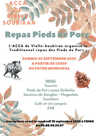 Vielle Soubiran - Repas Pieds de porc - 26 Septembre