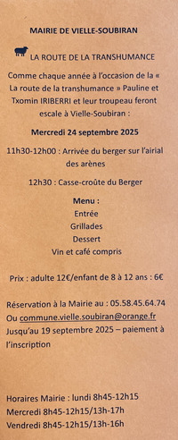 Vielle Soubiran - Transhumance - 24 Septembre