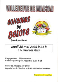 Villeneuve de Marsan - Concours de belote - 28 Mai