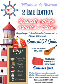 Villeneuve de Marsan - Grande soirée Moules-Frites - 7 Juin