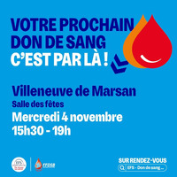 Villeneuve de Marsan - Don du sang - 4 Novembre