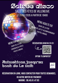 Villeneuve de Marsan - Soirée Disco - 31 Janvier