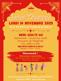 Villeneuve de Marsan - Soirée orientale - 10 Novembre