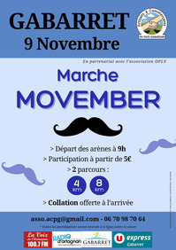 marche movember 9 novembre gabarret