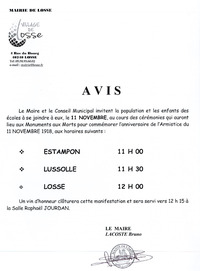 11 novembre Losse