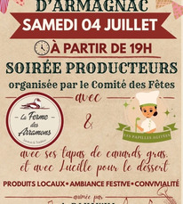 Mauvezin d'Armagnac - Soirée producteurs - 4 Juillet