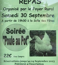 Mauvezin d'Armagnac- Soirée Poule au pot - 30 Septembre