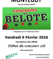 Montégut - Concours de belote - 6 Février