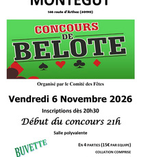 Montégut - Concours de belote - 6 Novembre
