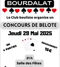 Bourdalat - Concours de belote - 29 Mai