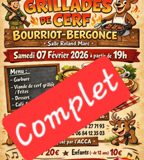 Bourriot Bergonce - Repas grillades de cerf COMPLET - 7 Février