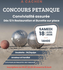 Cachen - Concours de pétanque - 18 Avril