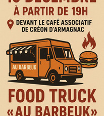 Créon d'Armagnac - Foodtruck Au Barbeuk - 19 Décembre
