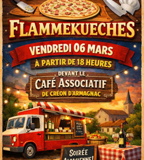 Créon d'Armagnac - Foodtruck Flammekueches - 6 Mars