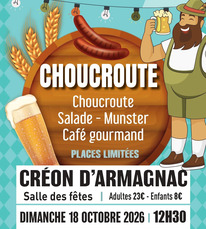 Créon d'Armagnac - Repas choucoute - 18 Octobre