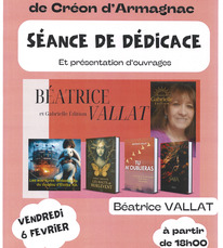 Créon d'Armagnac - Séance de dédicaces - 6 Février