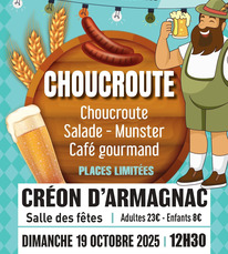 Créon d'Armagnac - Soirée choucroute - 19 Octobre