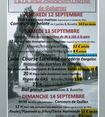 Gabarret - Fête des associations - 12 au 14 Septembre