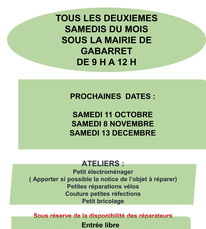 Gabarret - Repair'café - 11 Octobre