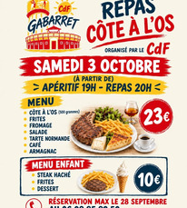 Gabarret - Repas côte à l'os - 3 Octobre