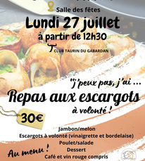 Gabarret - Repas escargots - 27 Juillet