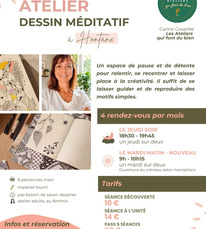 Hontanx - Atelier dessin méditatif - 22 & 24 Septembre