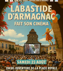 Labastide d'Armagnac - Ciné plein air April en France (Affiche recto) - 23 Août