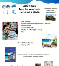 Labastide d'Armagnac - Atelier initiation aquarelle - Août