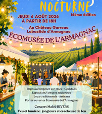 Labastide d'Armagnac - Marché nocturne au Château Garreau (Affiche) - 6 Août
